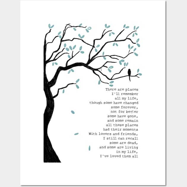 In my life lyrics Wall Art by Pickle-Lily